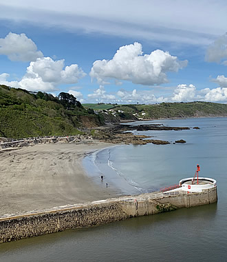 lynher room has spectacular views over Looe town, beach and the sea